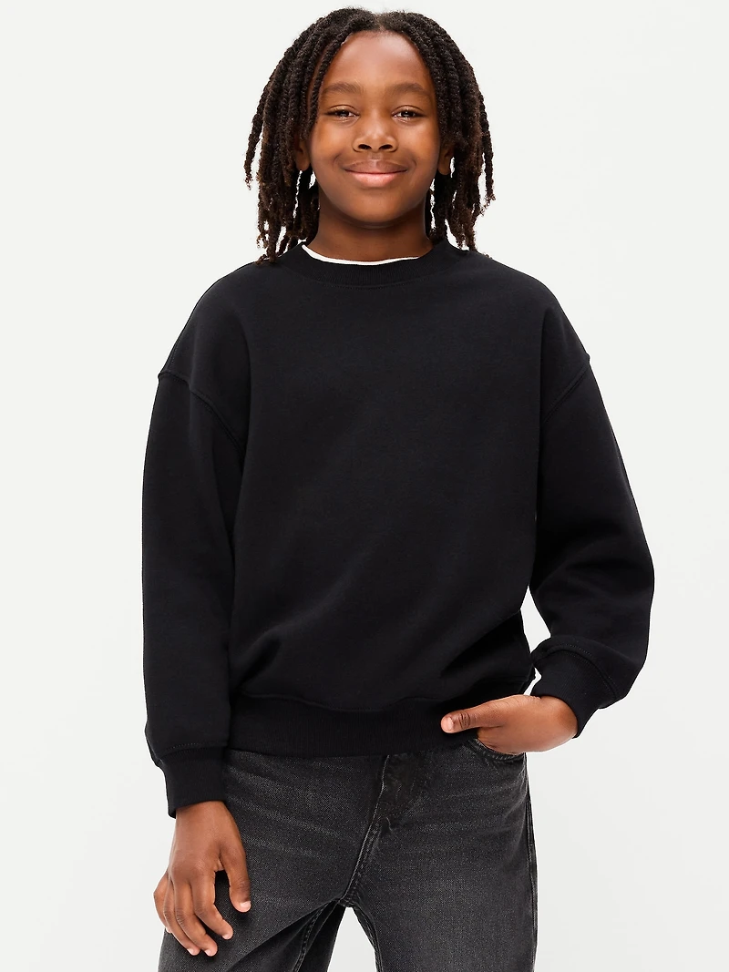 Favorite Fleece Oversized Crew-Neck Sweatshirt for Boys