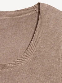 Fitted Scoop-Neck Cropped Jersey Sweater
