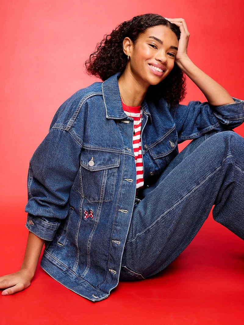 Old Navy x Disney Oversized Minnie Mouse Jean Trucker Jacket for Women