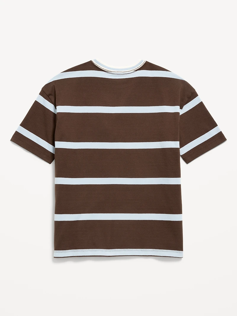 Oversized Short-Sleeve Striped T-Shirt for Boys