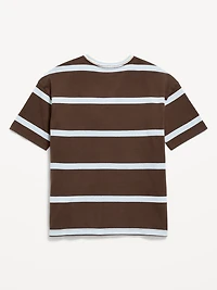 Oversized Short-Sleeve Striped T-Shirt for Boys