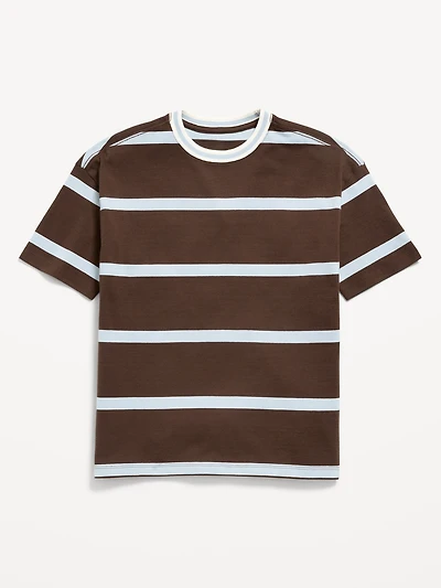 Oversized Short-Sleeve Striped T-Shirt for Boys