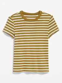 Snug Crew-Neck Ribbed T-Shirt