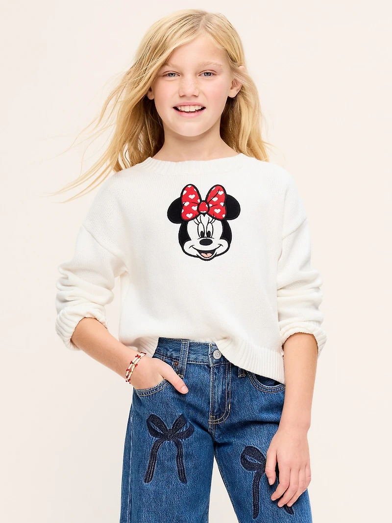 Old Navy x Disney Minnie Mouse Graphic Pullover Sweater for Girls