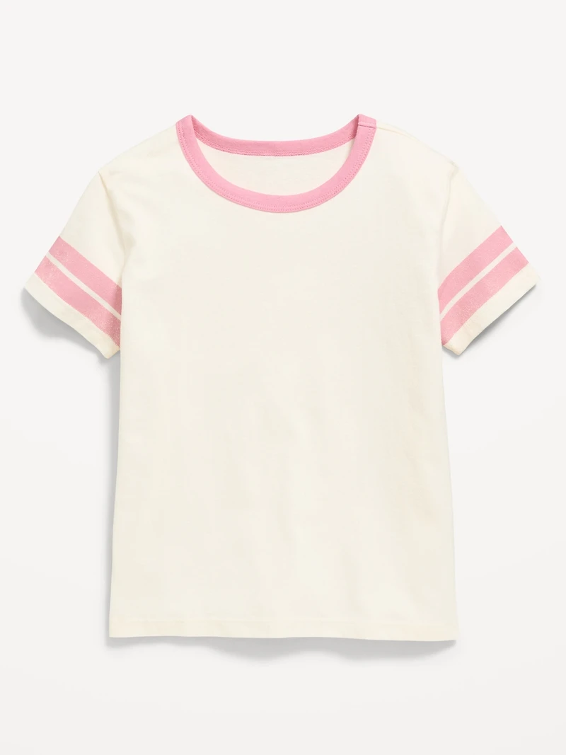Softest Short-Sleeve Striped T-Shirt for Girls