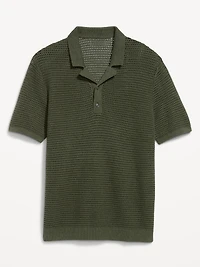 Short-Sleeve Polo Sweater