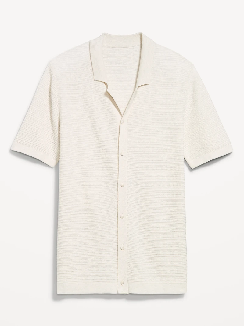 Short-Sleeve Sweater Shirt