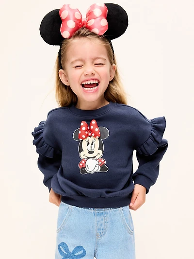 Old Navy x Disney Minnie Mouse Graphic Ruffle-Sleeve Sweatshirt for Toddler Girls