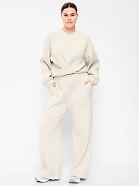 High-Waisted Bounce Fleece Wide-Leg Sweatpants