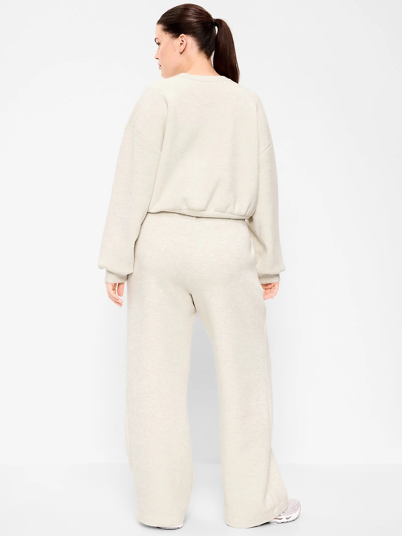 High-Waisted Bounce Fleece Wide-Leg Sweatpants