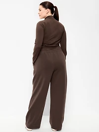 High-Waisted Bounce Fleece Wide-Leg Sweatpants