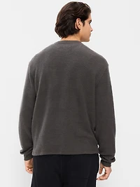Loose Pocket Crew-Neck Sweatshirt