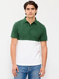 Color-Block Pique Polo