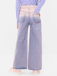 High-Waisted Ombré Baggy Wide-Leg Jeans for Girls