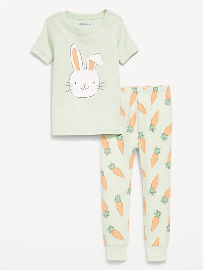 Printed Unisex Snug-Fit Pajama Set for Toddler & Baby