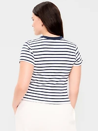 Snug Crew-Neck Ribbed T-Shirt