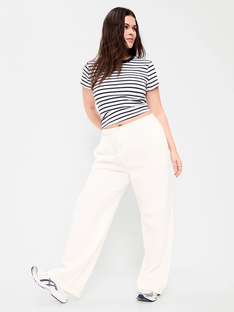 Snug Crew-Neck Ribbed T-Shirt