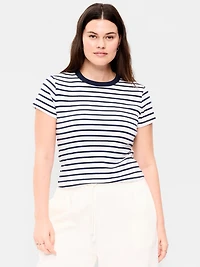 Snug Crew-Neck Ribbed T-Shirt
