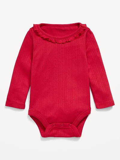 Cozy-Knit Long-Sleeve Bodysuit for Baby