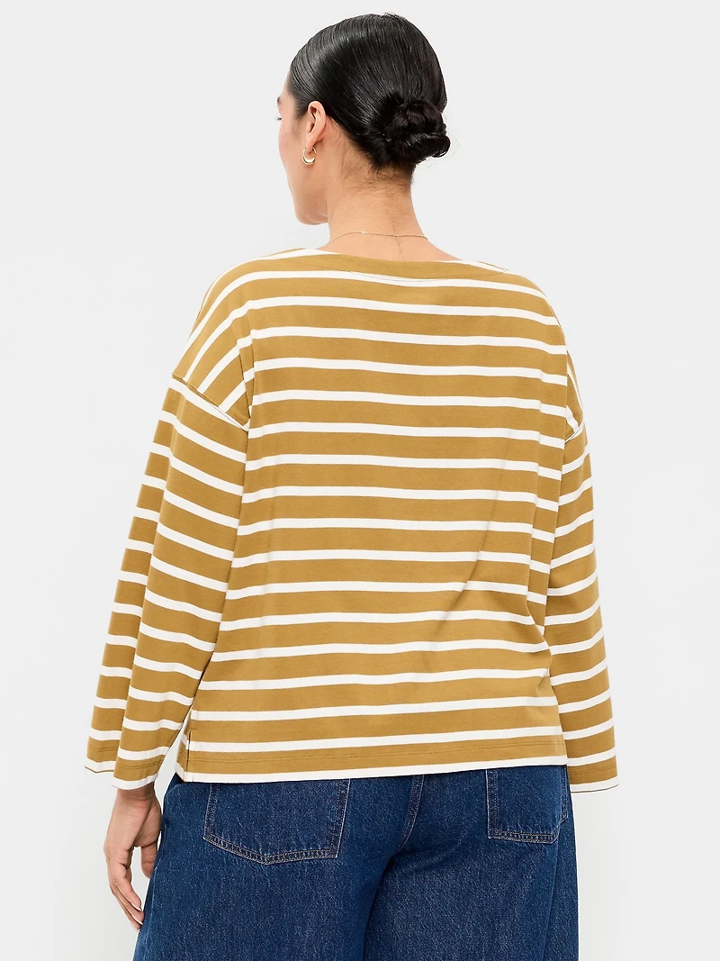 Long-Sleeve Mariner Loose T-Shirt