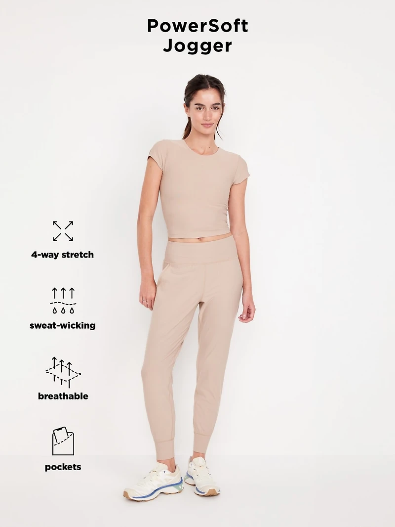 High-Waisted PowerSoft Pocket Joggers