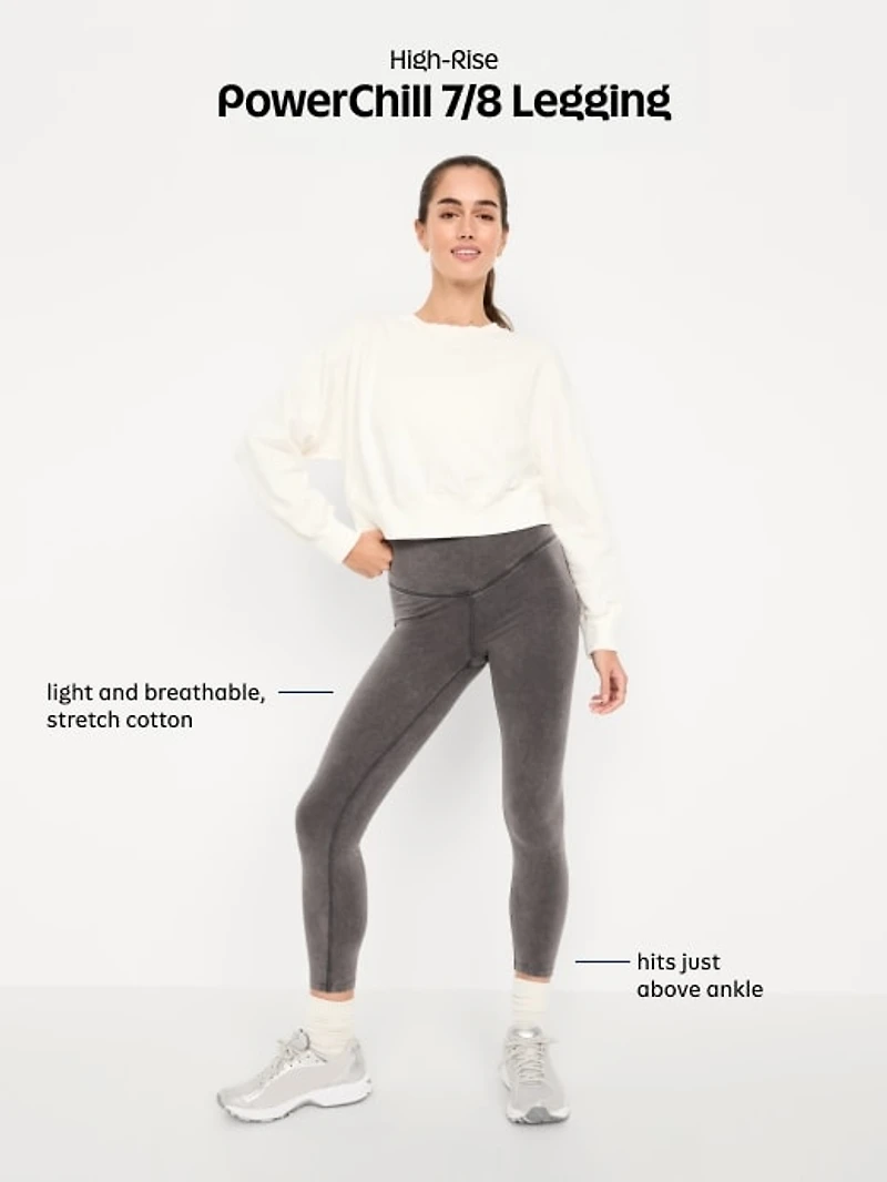 High-Waisted PowerChill 7/8 Cotton Leggings