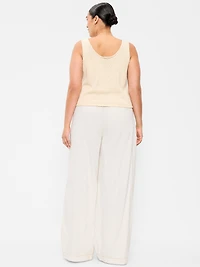 High-Waisted Taylor Trouser Wide-Leg Pants