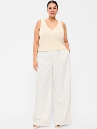 High-Waisted Taylor Trouser Wide-Leg Pants
