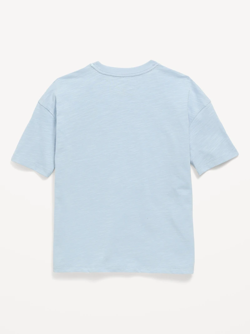 Oversized Short-Sleeve Pocket T-Shirt for Boys
