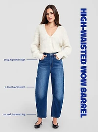 Wow High-Waisted Barrel Ankle Jeans