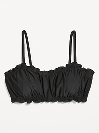 Scoop-Neck Ruffle Swim Top