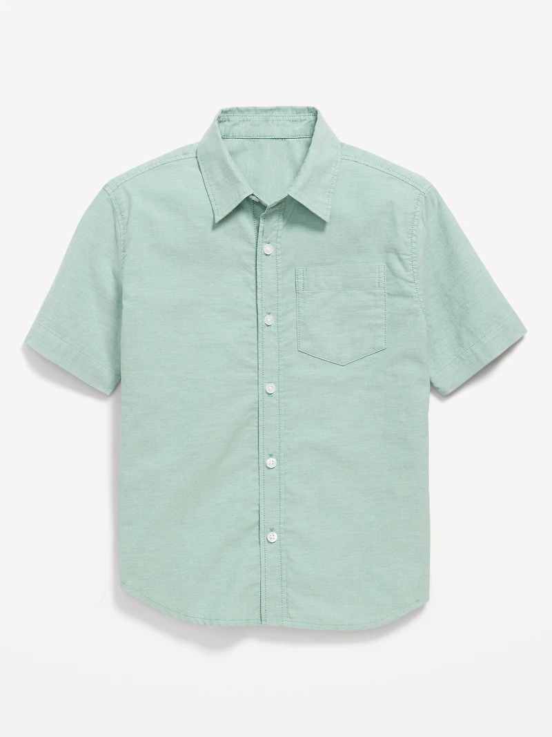 Short-Sleeve Pocket Oxford Shirt for Boys