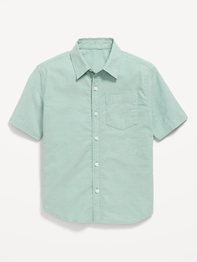 Short-Sleeve Pocket Oxford Shirt for Boys