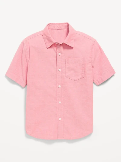 Short-Sleeve Pocket Oxford Shirt for Boys