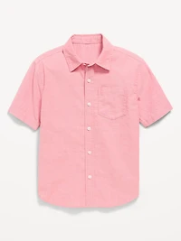 Short-Sleeve Pocket Oxford Shirt for Boys