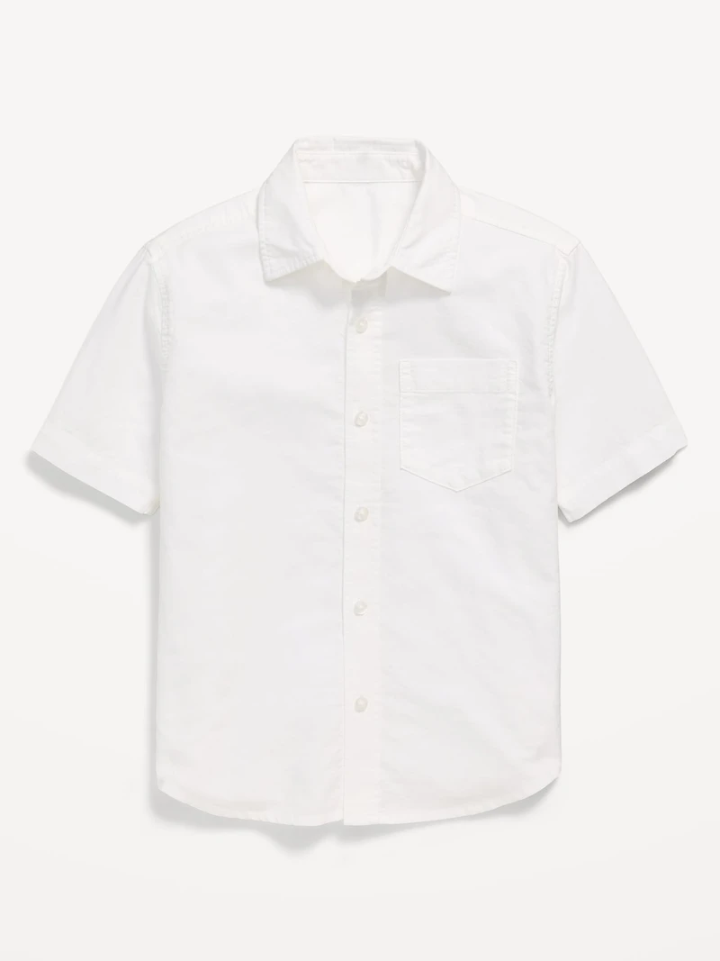 Short-Sleeve Pocket Oxford Shirt for Boys