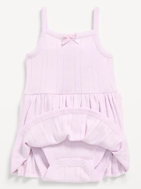 Pointelle-Knit Bodysuit Dress for Baby