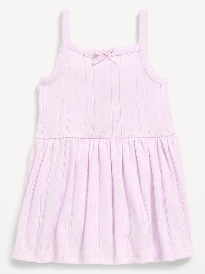 Pointelle-Knit Bodysuit Dress for Baby