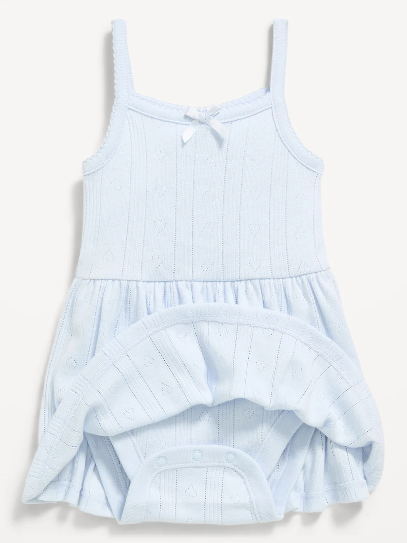 Pointelle-Knit Bodysuit Dress for Baby