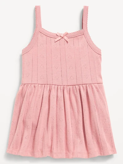Pointelle-Knit Bodysuit Dress for Baby