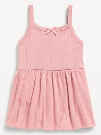 Pointelle-Knit Bodysuit Dress for Baby