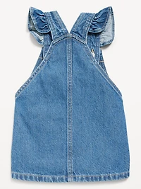 Ruffled Pocket Jean Skirtall Dress for Baby