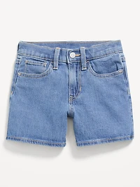 High-Waisted Hearts Jean Midi Shorts for Girls