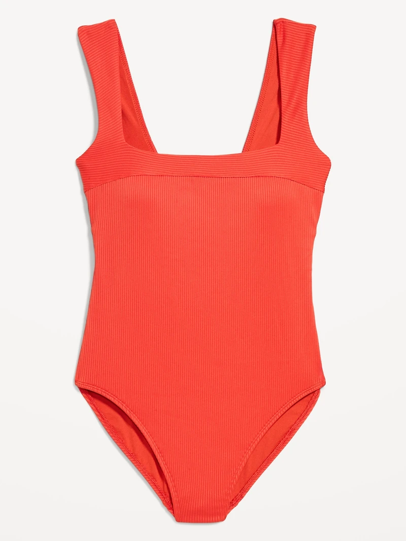 Ribbed One-Piece Swimsuit