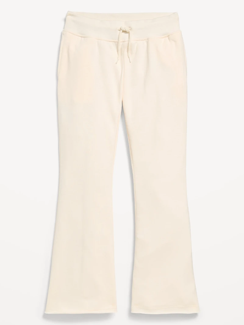 Slim French-Terry Flare-Leg Sweatpants for Girls