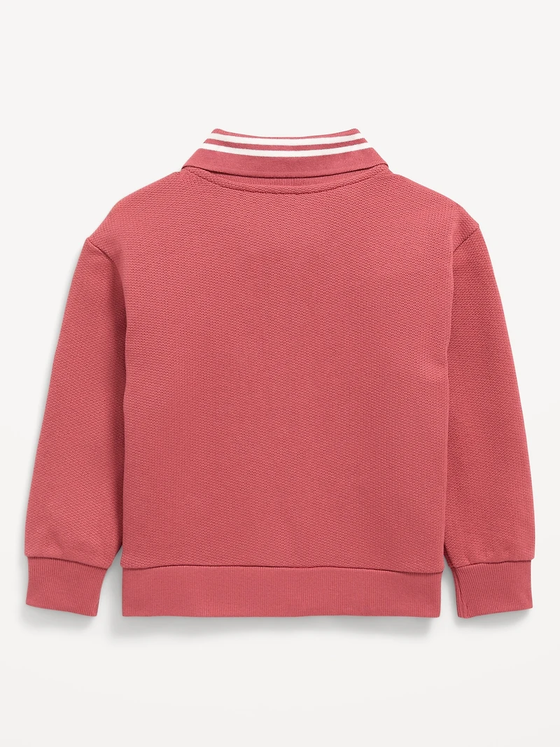 Oversized Collared Sweatshirt for Toddler Boys