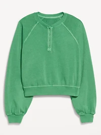 SoComfy Oversized Button-Front Sweatshirt