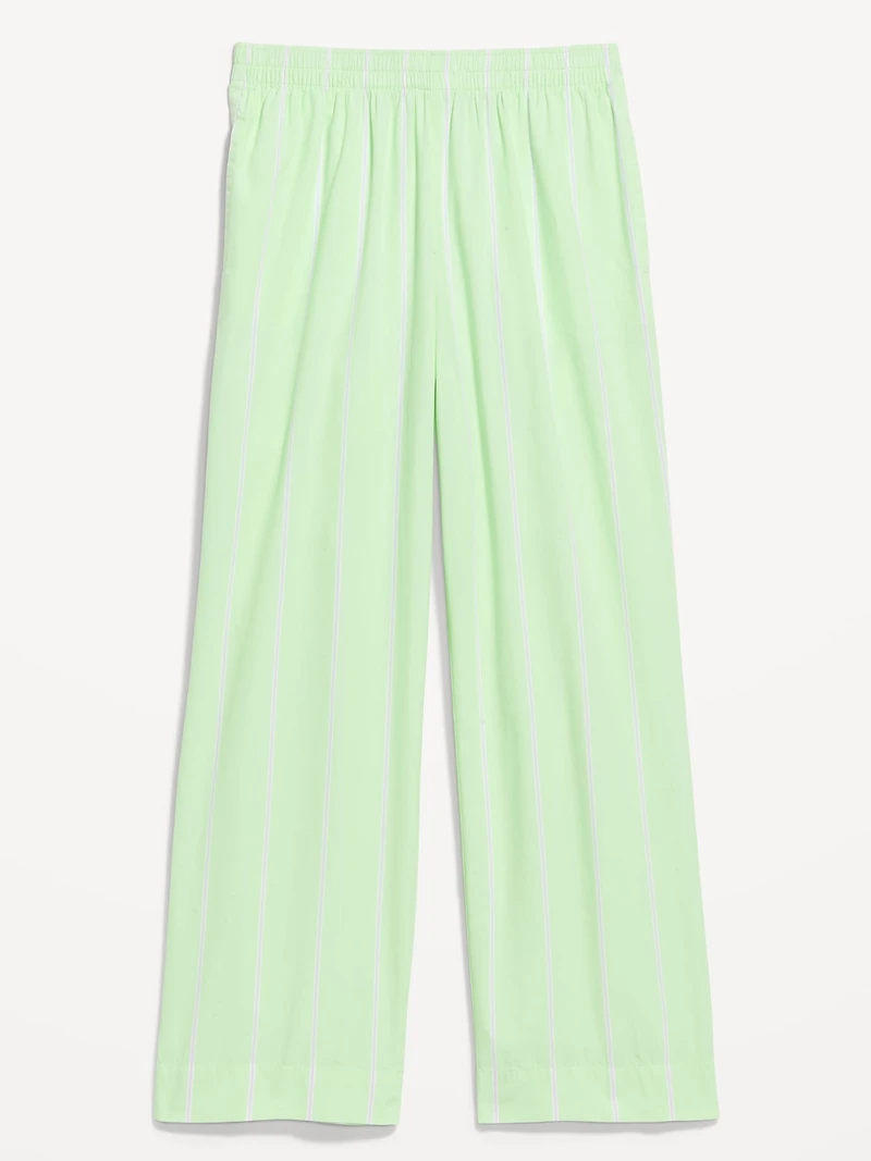 High-Waisted Poplin Pajama Pant