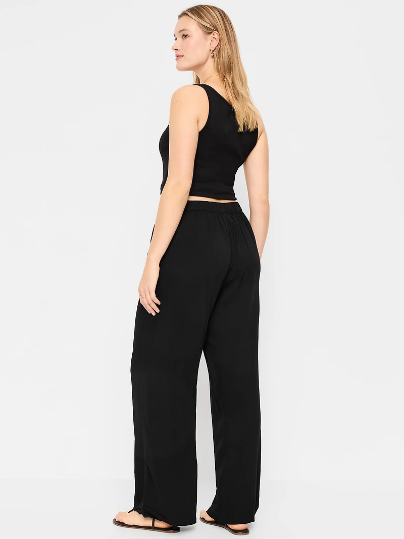 High-Waisted Playa Wide-Leg Pants