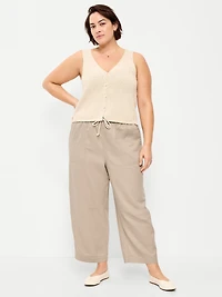 High-Waisted Utility Ankle Pants